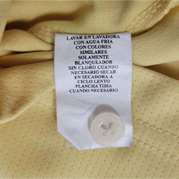 PGA Tour Men's Yellow Short Sleeve Golf Polo - Picture 10 of 11